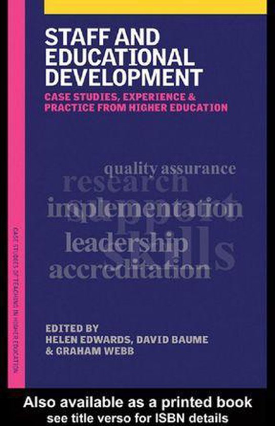 Staff and Educational Development - cover