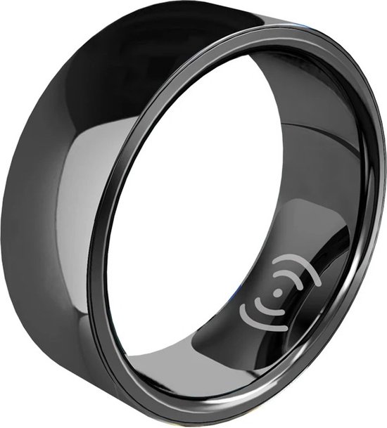 Foto: 2024 smart ring gezondheid monitor voor mannen vrouwen bluetooth bloeddruk hartslag slaap hardlopen sporten monitoren ip68 waterdicht voor ios android 17mm zwart