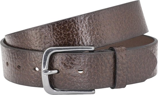 LINDENMANN leren heren riem - bruin - Maat: 85