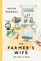 Boekomslag 'The Farmer's Wife', met op tafel een weegschaal, groenten, bloemen, een laptop en een schaar.