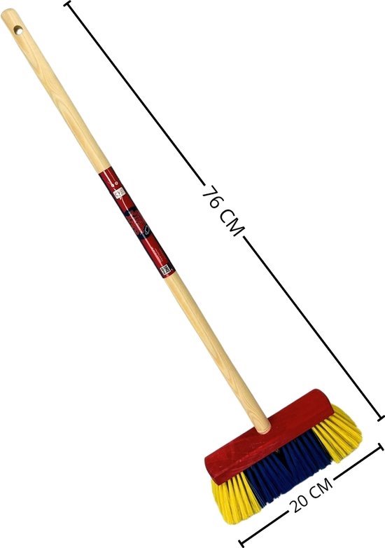 Synx Tools Kinderbezem Geel/blauw set 3 delig- Bezems - Buitenspeelgoed / Speelgoed - tuinierspeelgoed - Schepjes - Kinderen - Totale lengte 76cm van Synx Tools — afbeelding 4