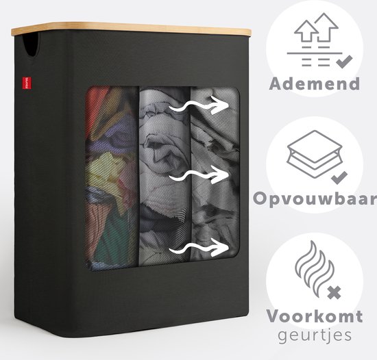 Wassorteerder - Witte - Metalen - 3 vakken - Lang - Wasmanden kopen? | Korting tot 19 Wassorteerder - Witte - Metalen - 3 vakken - Lang - Wasmanden kopen? | Korting tot 19