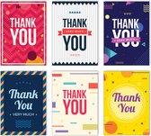 Cartes de remerciements - Ensemble de 6 cartes de remerciements