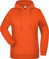 Oranje hoodie / sweater met capuchon - dames - raglan - basics - hooded sweatshirts - Koningsdag / EK en WK supporter S (36)