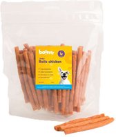 Boomy - Jerky Rolls Chicken - Snacks pour chiens - Snacks moelleux pour chiens - 5 x 100g