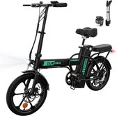 Vélo électrique ELEKGO EG05 - Vélo électrique de banlieue de 16 pouces avec batterie au lithium amovible 36 V 8,4 Ah - Vélo électrique pliable avec moteur 250 W