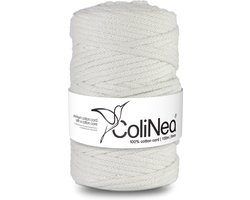 ColiNea - Touw - katoenen koord - gevlochten - 5mm, 100m - Wit