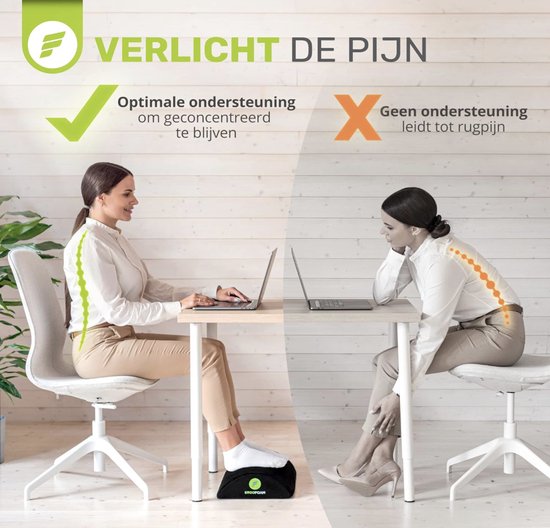 ErgoFoam ergonomische voetensteun onder het bureau - Premium