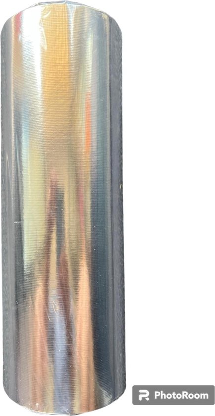 Inpakpapier Uni Zilver met reliëf- Breedte 30 cm - 100m lang