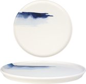 Assiette plate Bonna - Wave Blue - Porcelaine - 28 cm - lot de 6