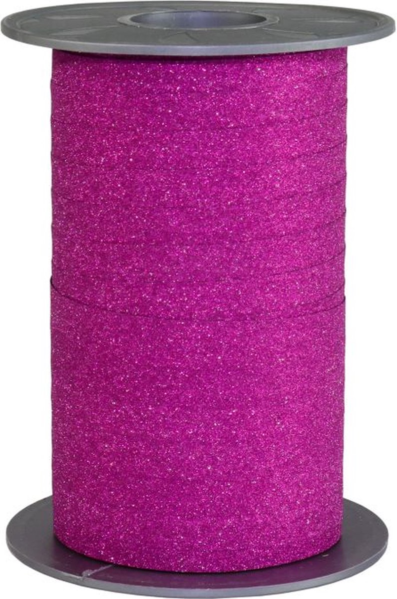 Krullint Glitter Fuchsia - 10mm
