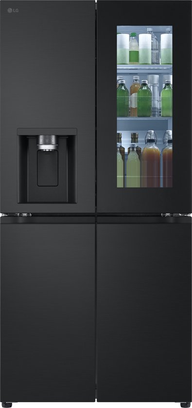 LG InstaView GMG860EPBE, Vrijstaand, Multideur, Zwart, 4 deur(en), Essence Black Steel, Touch