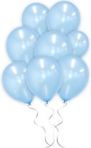 LUQ - Luxe Baby Blauwe Helium Ballonnen - 50 stuks - Verjaardag Versiering - Decoratie - Feest Baby Blauw