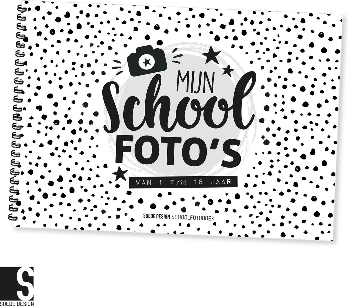 Schoolfotoboek | Mijn schoolfoto's van 1 t/m 18 jaar! | Suede design invulboek - Suede design