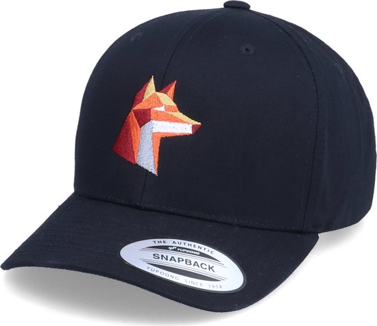 Hatstore- Kids Paper Fox Black Adjustable - Kiddo Cap Cap