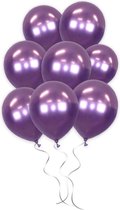 LUQ - Luxe Chrome Paarse Helium Ballonnen - 50 stuks - Verjaardag Versiering - Decoratie - Feest Ballon Chrome Paars Latex