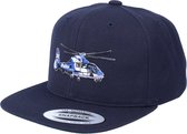 Hatstore- Kids Police Helicopter Dark Navy Blue Snapback - Kiddo Cap Cap