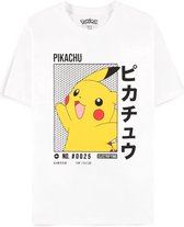 Pokémon - T-shirt Pikachu - Wit - L