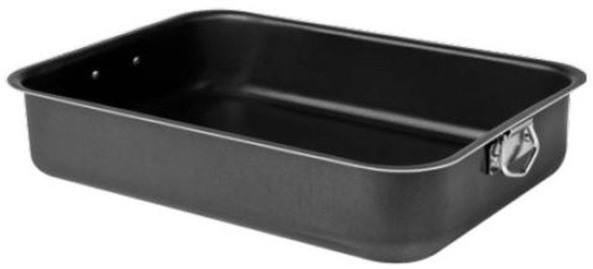 BERNN Ovenschaal Oven schotel Rechthoekig Aluminium NON STICK Zwart 35 x 25 x 6 cm