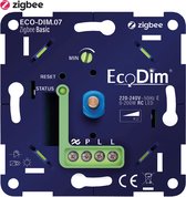 EcoDim - LED Dimmer - Smart WiFi - ECO-DIM.07 - Fase Afsnijding RC - ZigBee Basic - Inbouw - Enkel Knop - 0-200W