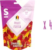 SWEET-SWITCH® - Fruit Fiesta 4 x 150 g - Fruitsnoepjes - Snoep - Suikervrij - Glutenvrij