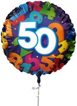 Folieballon ’’50’’ (45cm) - verjaardag - abraham / sarah - geschikt voor helium
