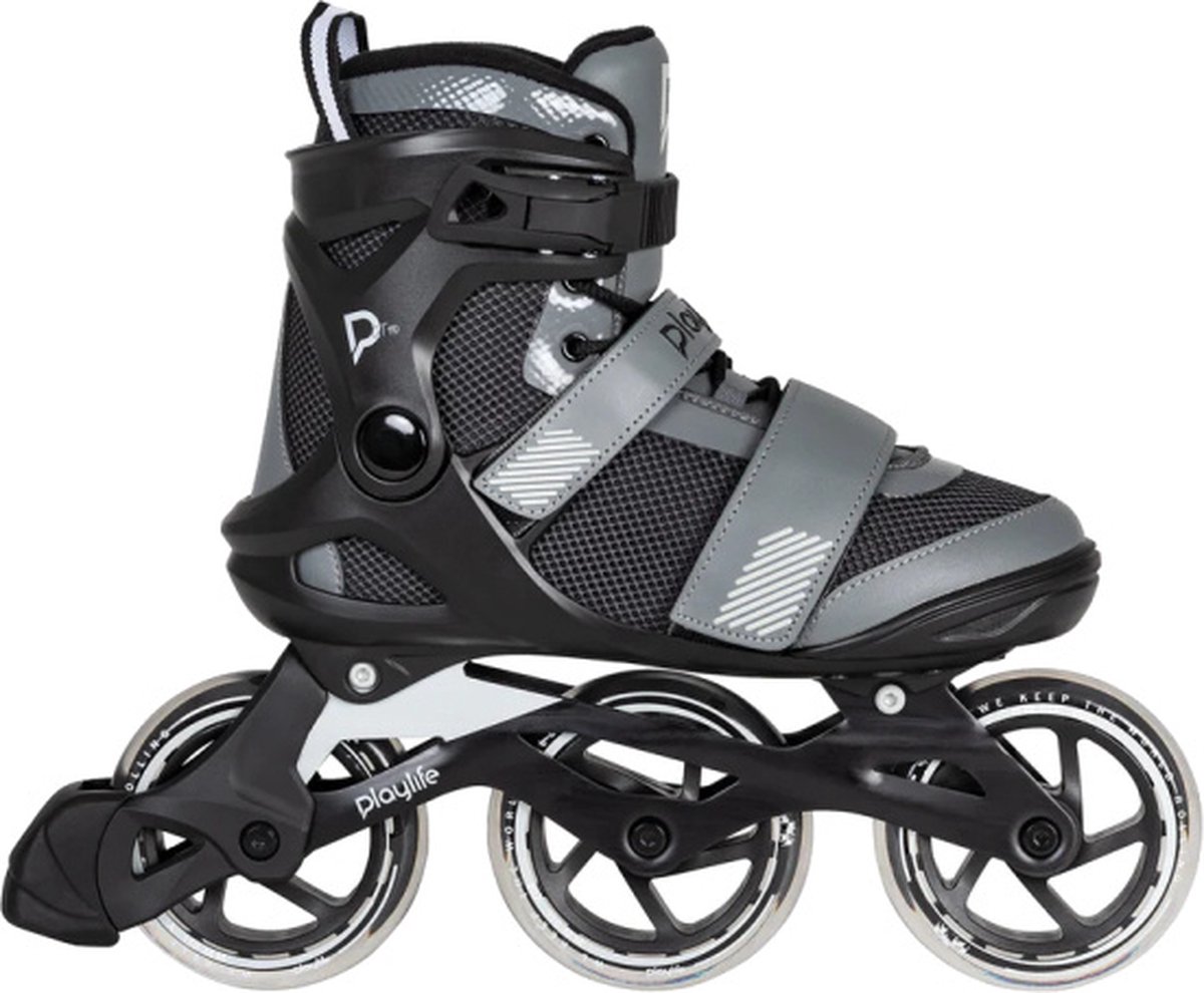 Playlife GT 110 Fitness Inlineskates - Zwart/grijs - Maat 46