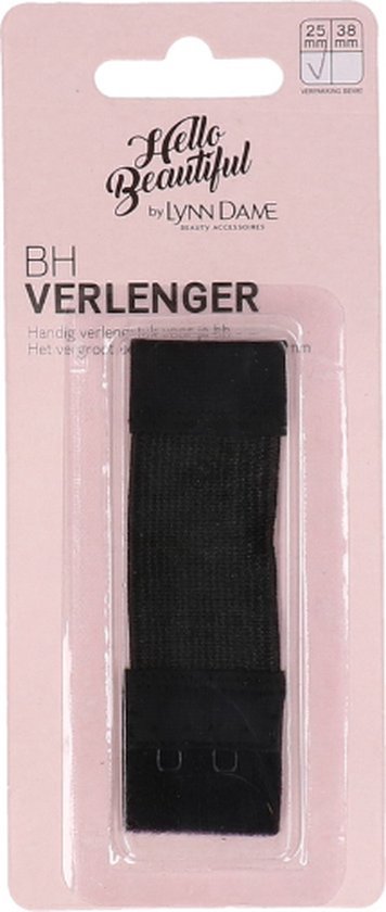 BH-verlenger - Zwart - Bra Extender - BH Verlenger - BHverlenger - BH Accessoires - BH verlengstuk - 25mm - 2 haakjes