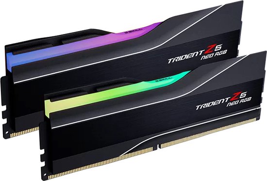 G.Skill Trident Z5 RGB F5-5600J4040D48GX2-TZ5NR - Geheugen - DDR5 - 96 GB: 2 x 48 GB - 288-PIN - 5600 MHz / PC5-44800 - CL40 - 1.25V - AMD EXPO - Non-ECC - zwart