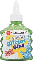 Discountershop Colle Glitter Verte - Artisanat Créatif Amusant pour les Enfants - 90 ml - Colle loisirs Sûre et Non Toxique