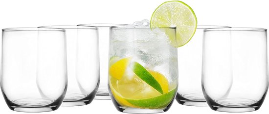 24x kunststof drinkglazen-waterglazen transparant 400 ml - sapglazen