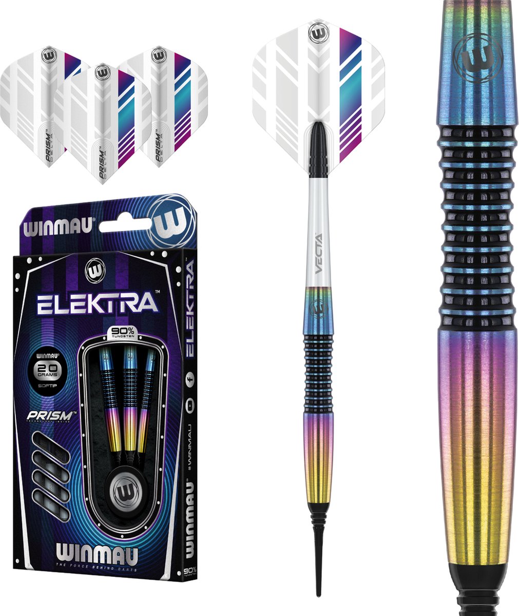 Winmau Elektra 90% Soft Tip - Dartpijlen - Darts