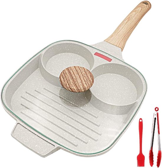 Tempura Frying Pan, Multifunctional Hot Pan with Lid for Oil