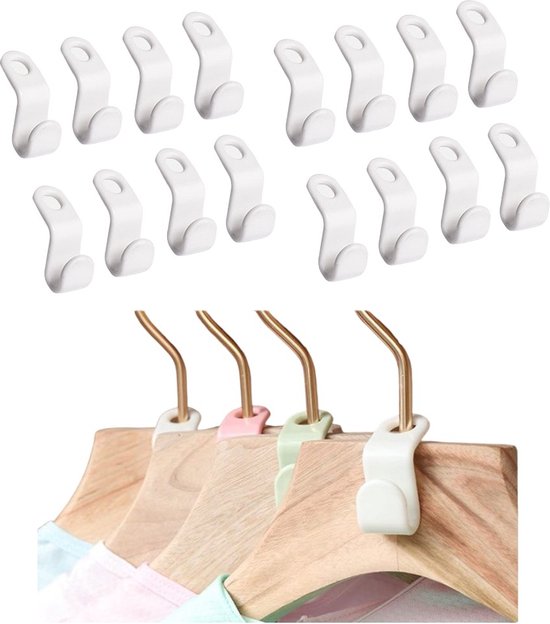 25 stuks kleerhanger connector haken mini trapsgewijze hanger haken hanger extender zwaar uitgevoerde kleerhangers ruimtebesparend voor kast (grijs
