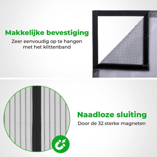 VerminBuster Vliegengordijn Magnetisch - Luxe Deurhor - 210 x 100 cm - Deurgordijn - Horgordijn Deur