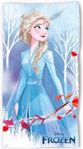 Frozen strandlaken - 140 x 70 cm. - Disney Elsa handdoek - blauw