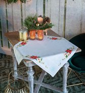 Vervaco Tafelkleed Kerstbloemen borduren (pakket) PN-0157190
