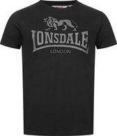 Lonsdale Classic T-Shirt Kingswood Zwart/Grijs - Maat: XXL