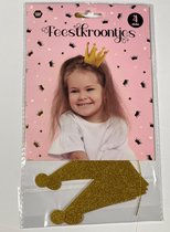 Feestkroontjes - Prinses - papier - goud - 4 stuks - Prinsessen - Thema