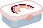 Mepal Broodtrommel voor Kinderen - Bento Lunchbox - Regenboog - Inclusief Bentobakje & Vorkje - BPA vrij en Vaatwasserbestendig - 750 ml - Roze