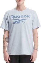 Reebok RI BIG STACKED LOGO TEE - Heren T-shirt - Blauw - Maat XL