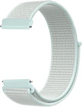 Nylon klittenband smartwatchband - 22mm - Mint - Horlogebandje geschikt voor Samsung Galaxy Watch 46mm / 3 (45mm) / Gear s3 - Polar Vantage M2 / Grit X - Huawei Watch GT 3 (pro) / 2 - Amazfit GTR