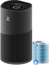 Purificateur d'air Vibrix PureFlow70 Pro + 1 filtre supplémentaire - Jusqu'à 100 m² - Mode automatique + système de filtration 6 en 1 - Indicateur de qualité de l'air - Ioniseur - Filtre à air - Purificateur Air avec filtre HEPA
