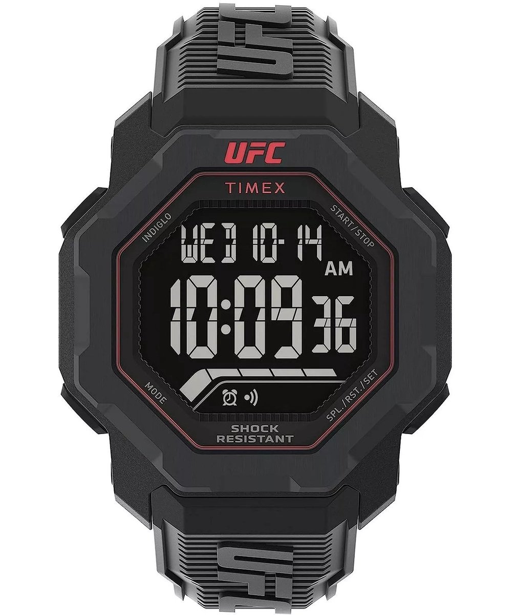 Timex UFC Knockout TW2V88100 Horloge - Kunststof - Zwart - Ø 48 mm