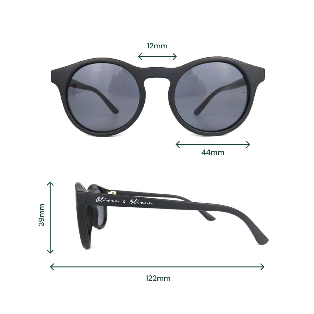 Olivia & Oliver Zonnebril Iris - Geel - Zonnebril kind - Unisex - 2-10 jaar - 100% gerecycled - UV-400 - Zweeds design