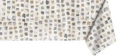 Nappe Raved Carrés 140 cm x 140 cm - Marron - PVC - Lavable