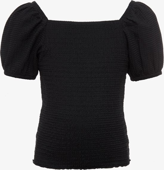MyWay meisjes T-shirt met pofmouw zwart - Maat 170/176