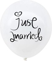 Akyol - Just married ballon - trouwen - trouwballon - trouwdag - versiering voor een trouwdag - witte ballonnen - wedding - ballon - versiering
