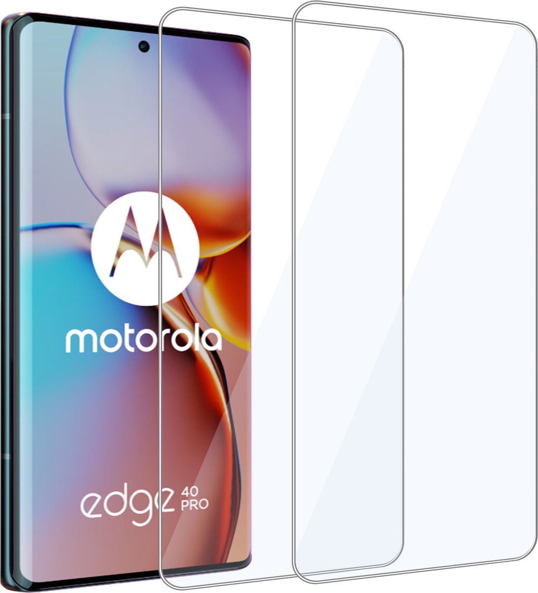 2x Geschikt voor Motorola Edge 40 Pro - Screenprotector - Beschermglas - GuardCover