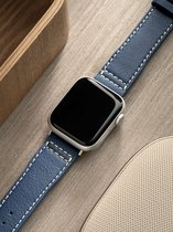 Apple Watch Kalfsleren Horlogeband - Blue VIPR Aviator - 42mm, 44mm, 45mm